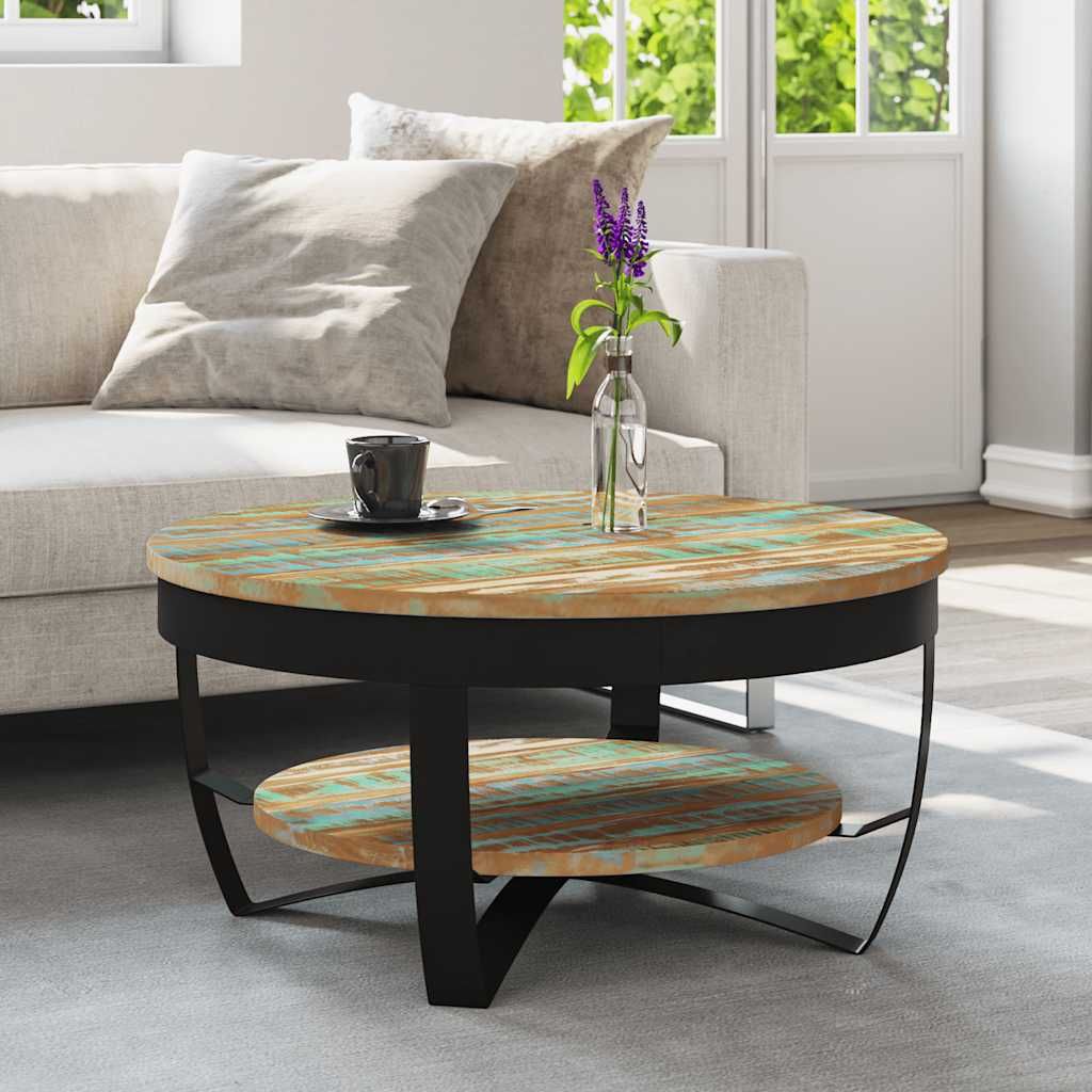 Tavolino da Salotto in Legno Massello Recuperato 65x32 cm vidaXL