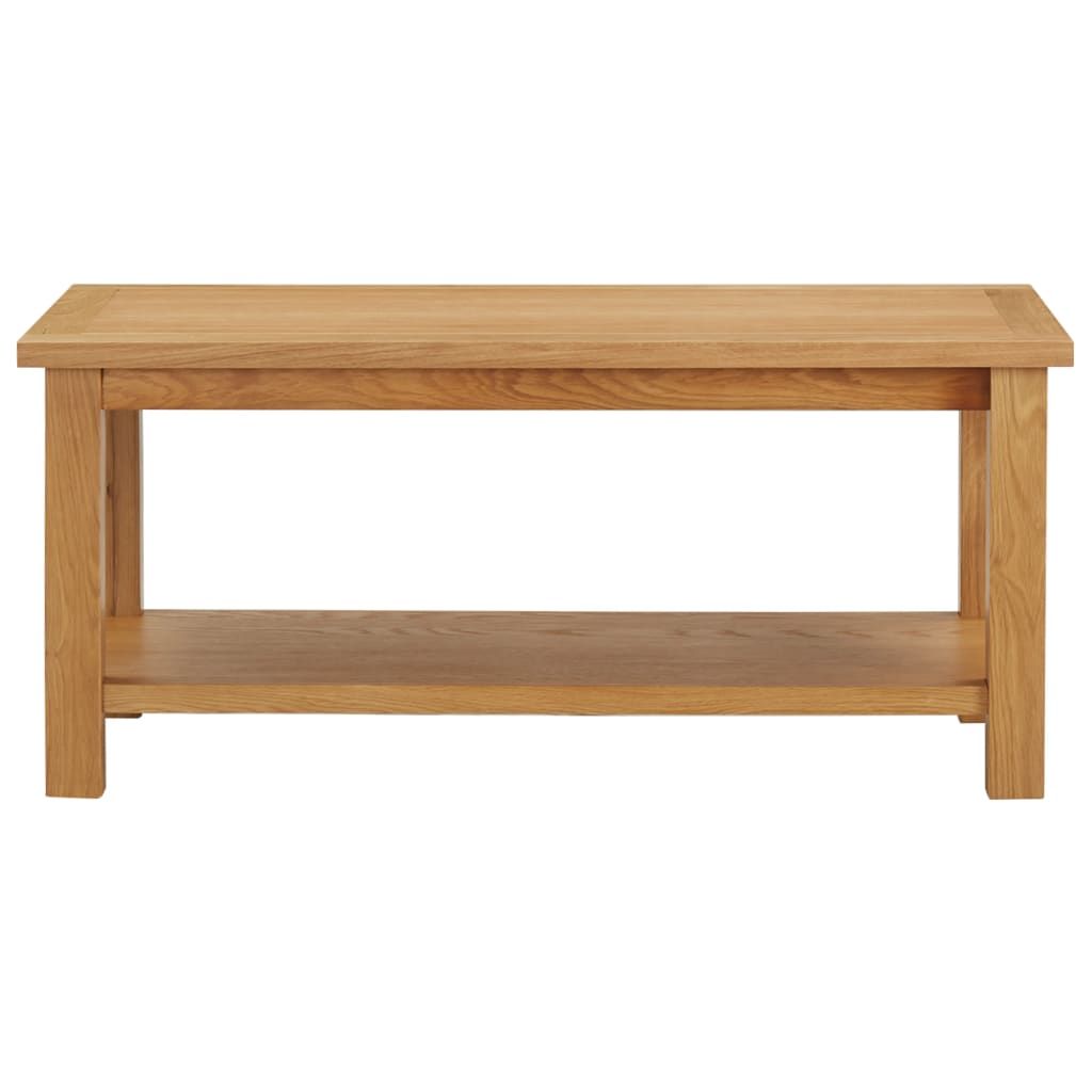 Tavolino da Salotto 90x45x40 cm in Legno Massello di Rovere vidaXL