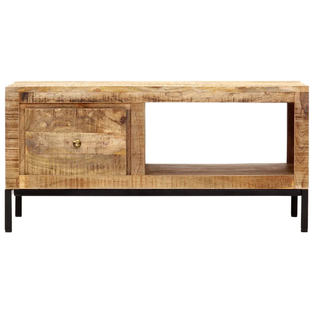 Tavolino da Salotto 88x50x42 cm in Legno Massello di Mango vidaXL