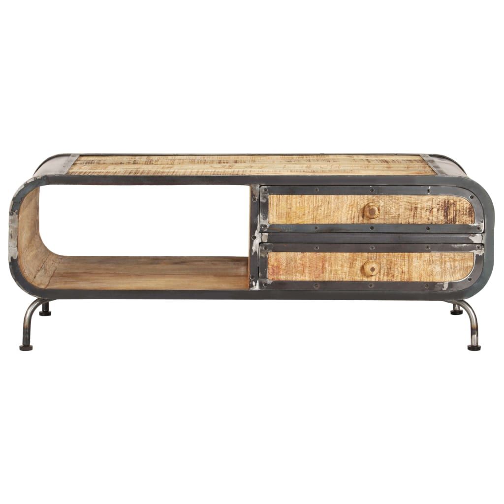 Tavolino da Salotto 100x50x35 cm in Legno Massello di Mango vidaXL