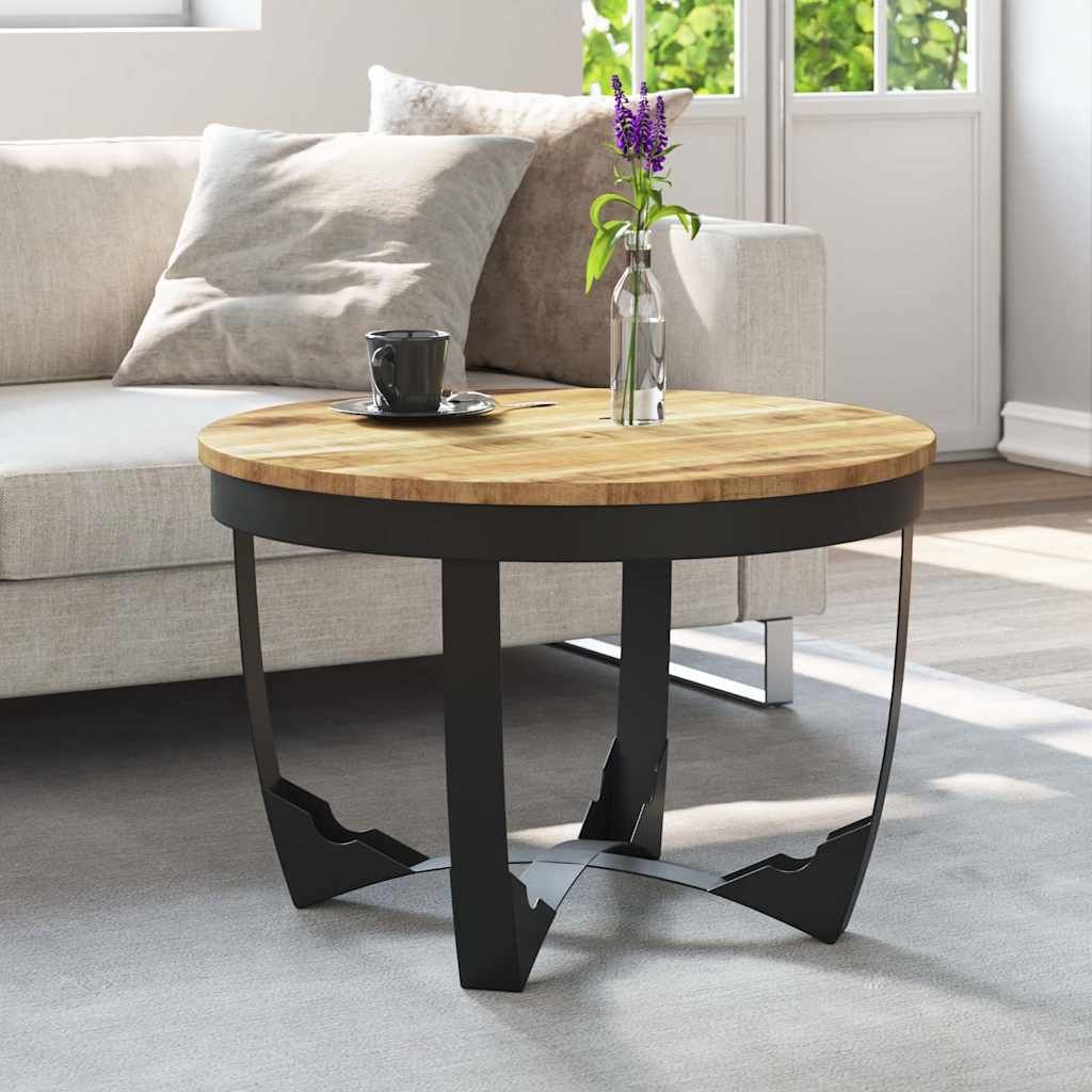 Tavolino da Salotto in Legno Massello Grezzo di Mango 60x40 cm vidaXL