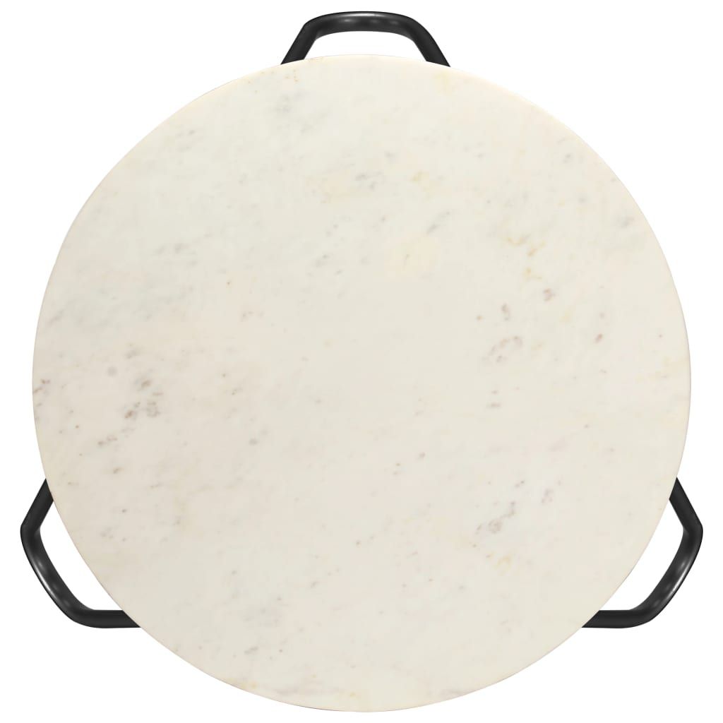Tavolino da Salotto Bianco 65x65x42cm Pietra Vera Testura Marmo vidaXL