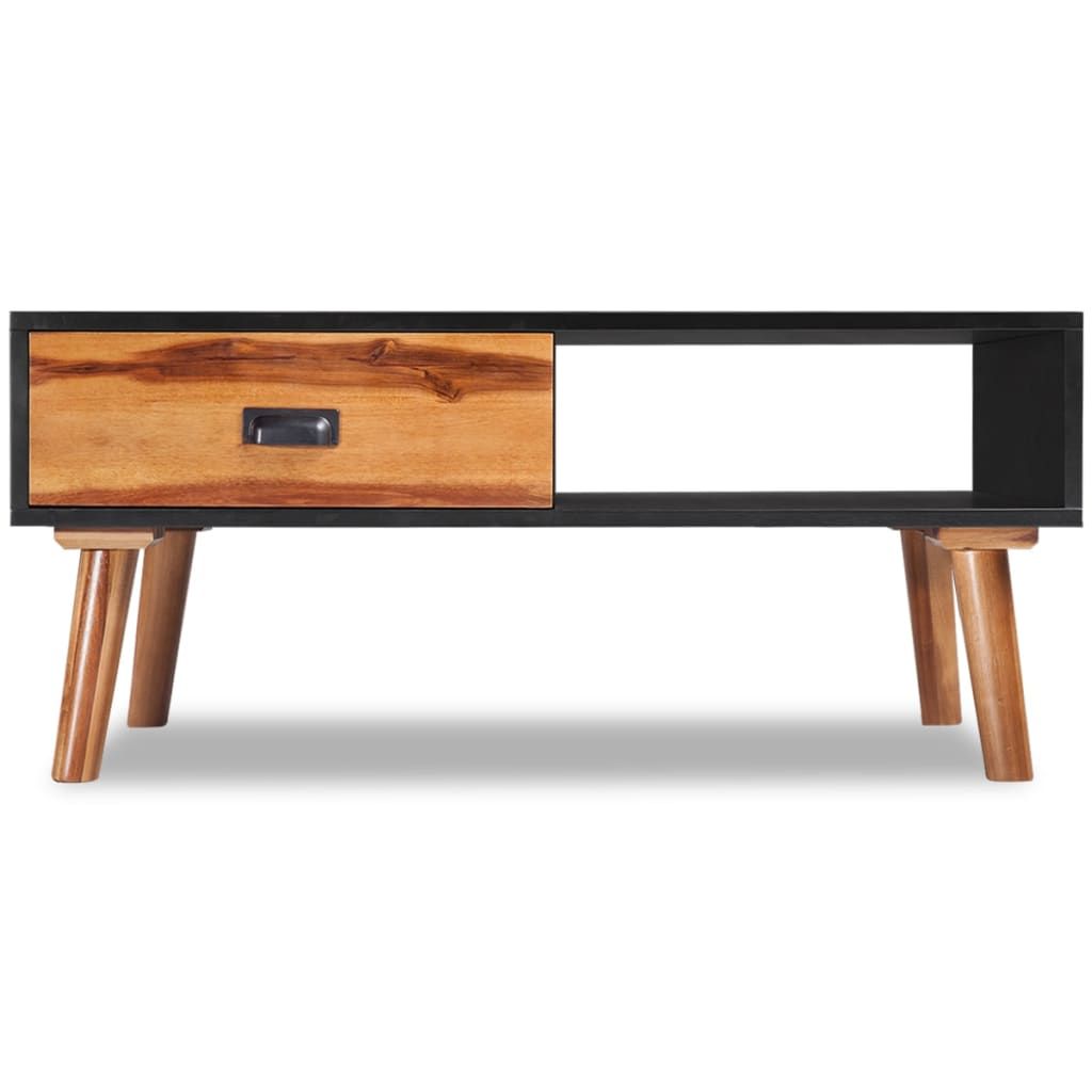 Tavolo da Caffè in Legno Massello di Acacia 90x50x40 cm vidaXL