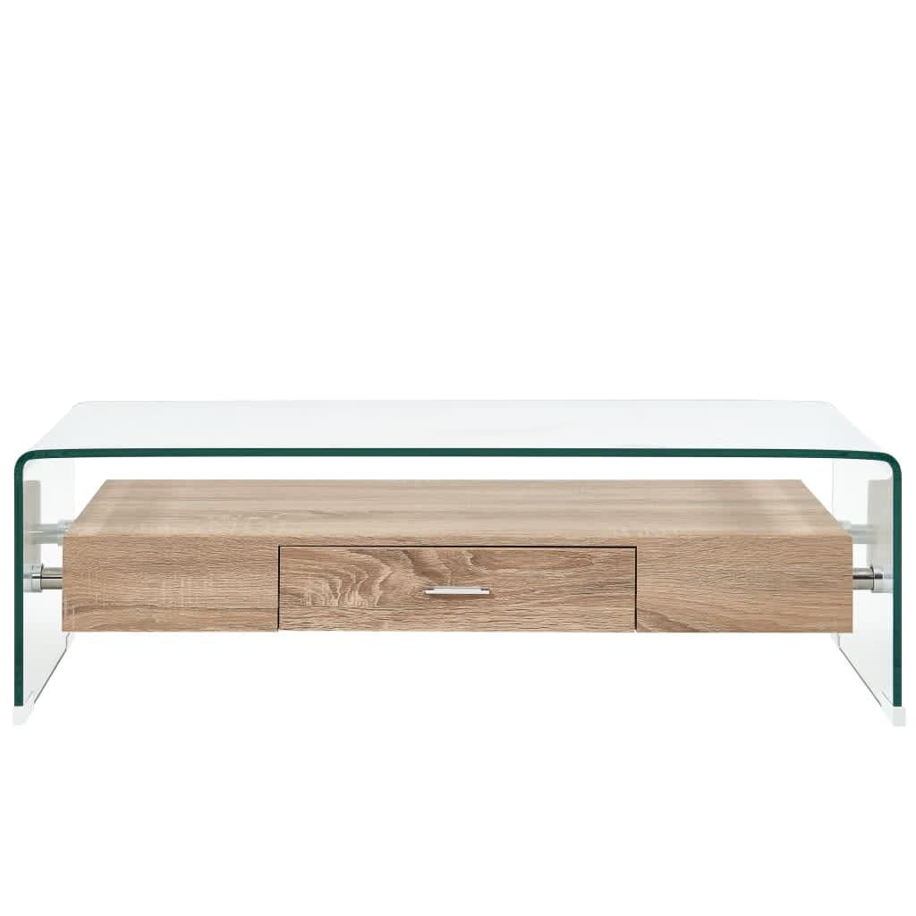 Tavolino da Salotto Trasparente 98x45x31 cm in Vetro Temperato vidaXL