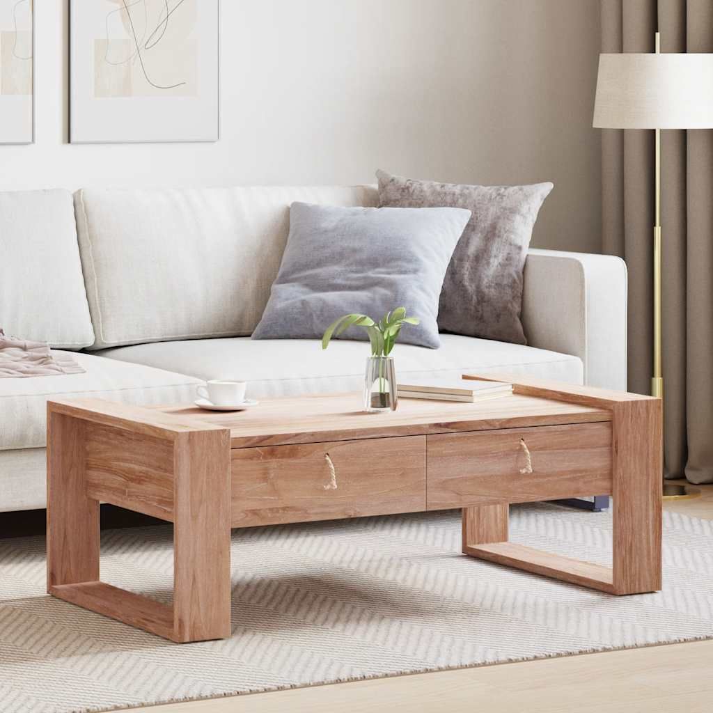 Tavolino da Salotto 110x60x40 cm in Legno Massello di Teak vidaXL