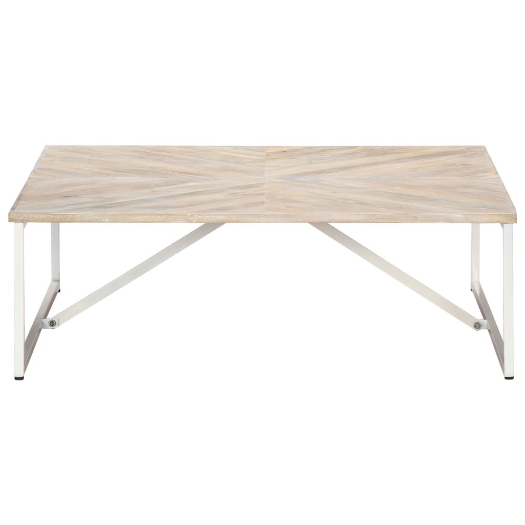 Tavolino da Salotto 110x110x36 cm in Legno Massello di Mango vidaXL