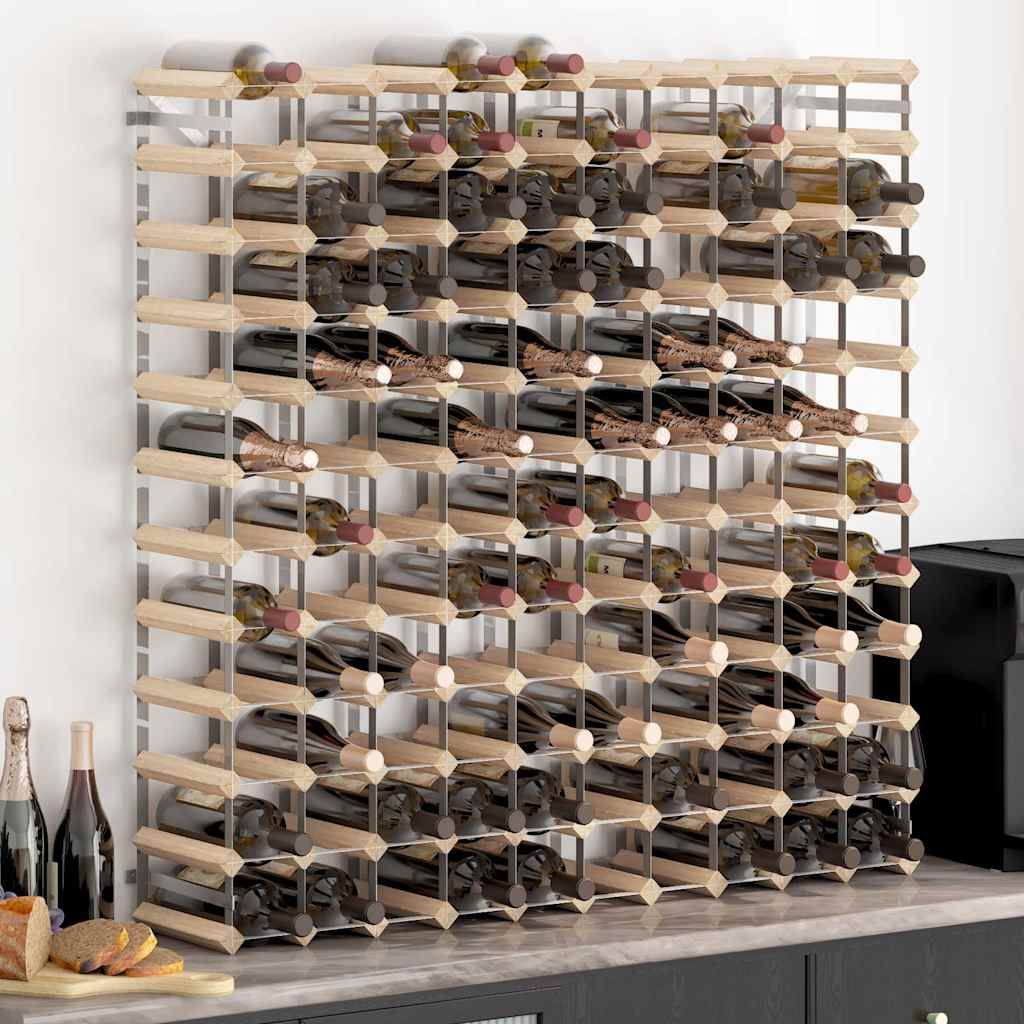 Portavini da 120 Bottiglie in Legno Massello di Pino vidaXL