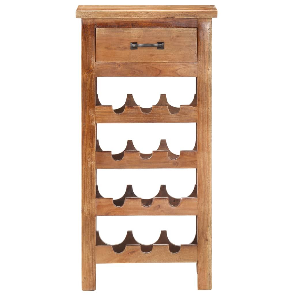 Mobiletto Portavini 40x30x80 cm in Legno Massello di Acacia vidaXL