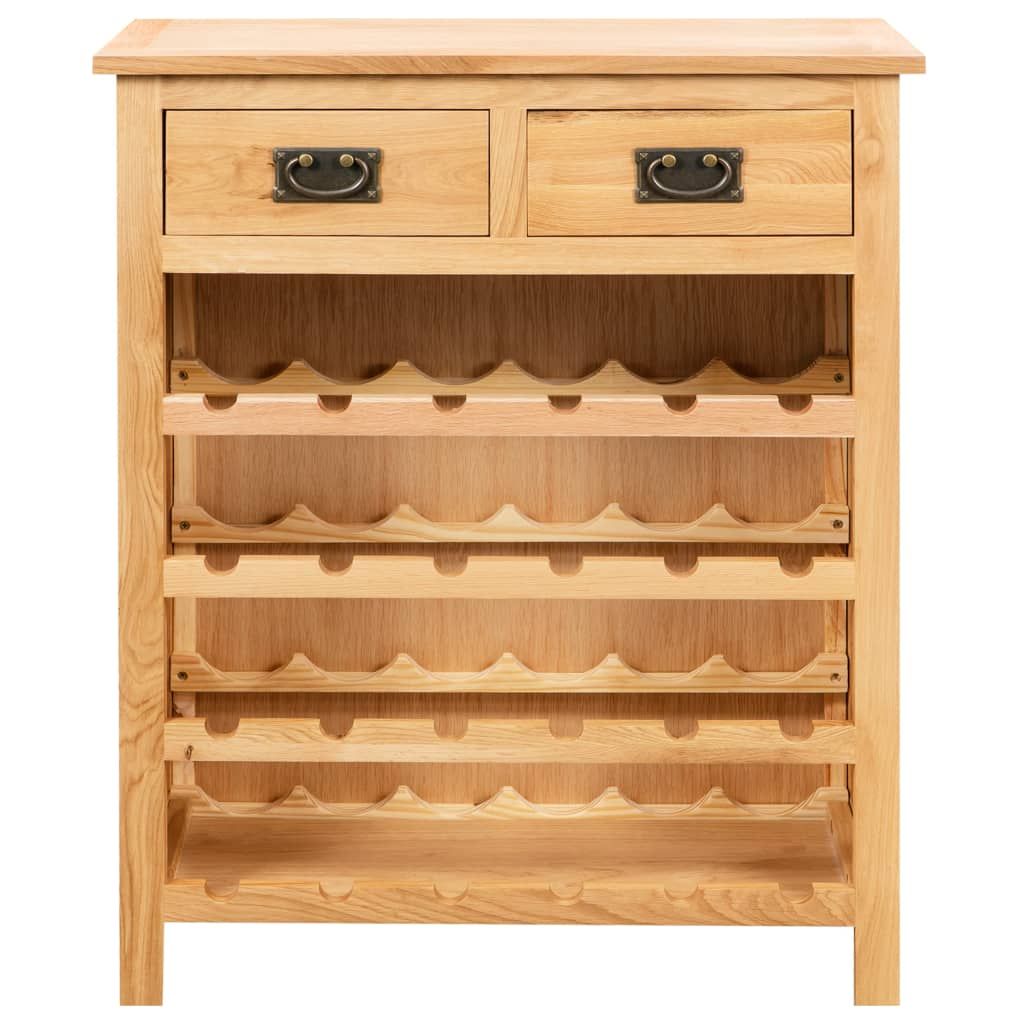 Cantinetta Portavini 72x32x90 cm in Massello di Rovere vidaXL