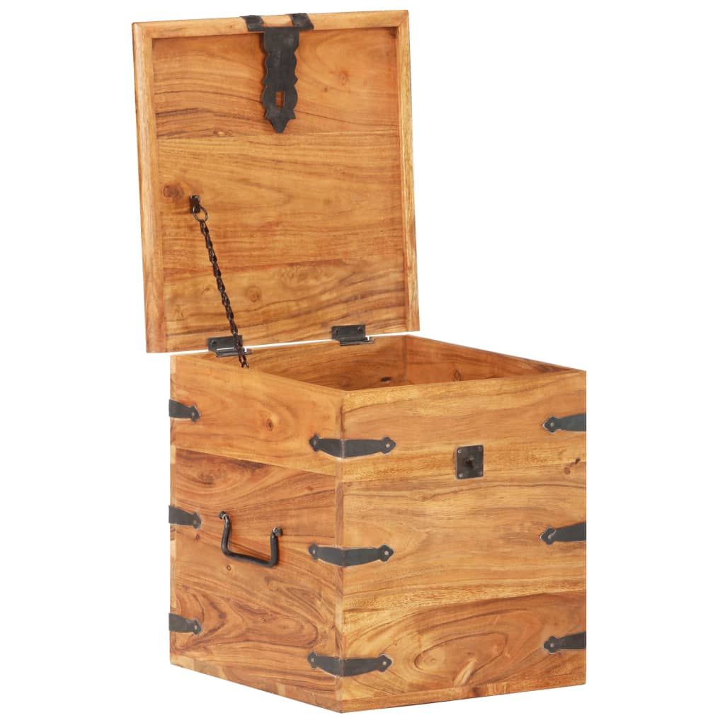 Baule 40x40x40 cm in Legno Massello di Acacia vidaXL