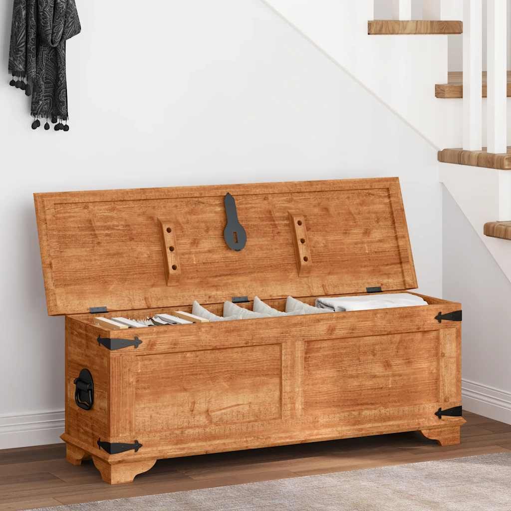 Cassapanca di Stoccaggio in Legno Ruvido di Mango vidaXL