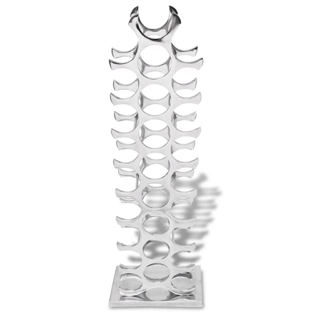 Portavini in Alluminio Argento 27 Bottiglie vidaXL
