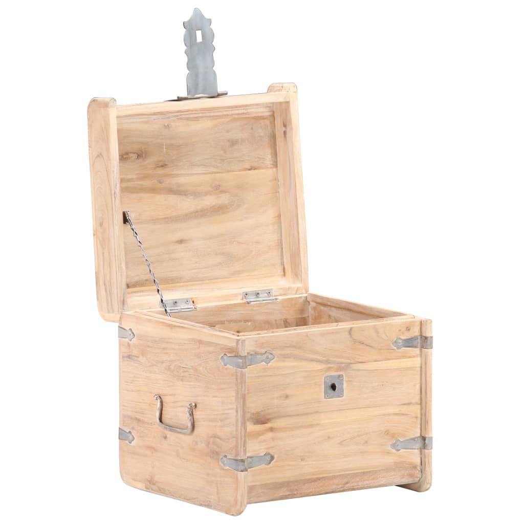 Baule 40x40x40 cm in Legno Massello di Acacia vidaXL