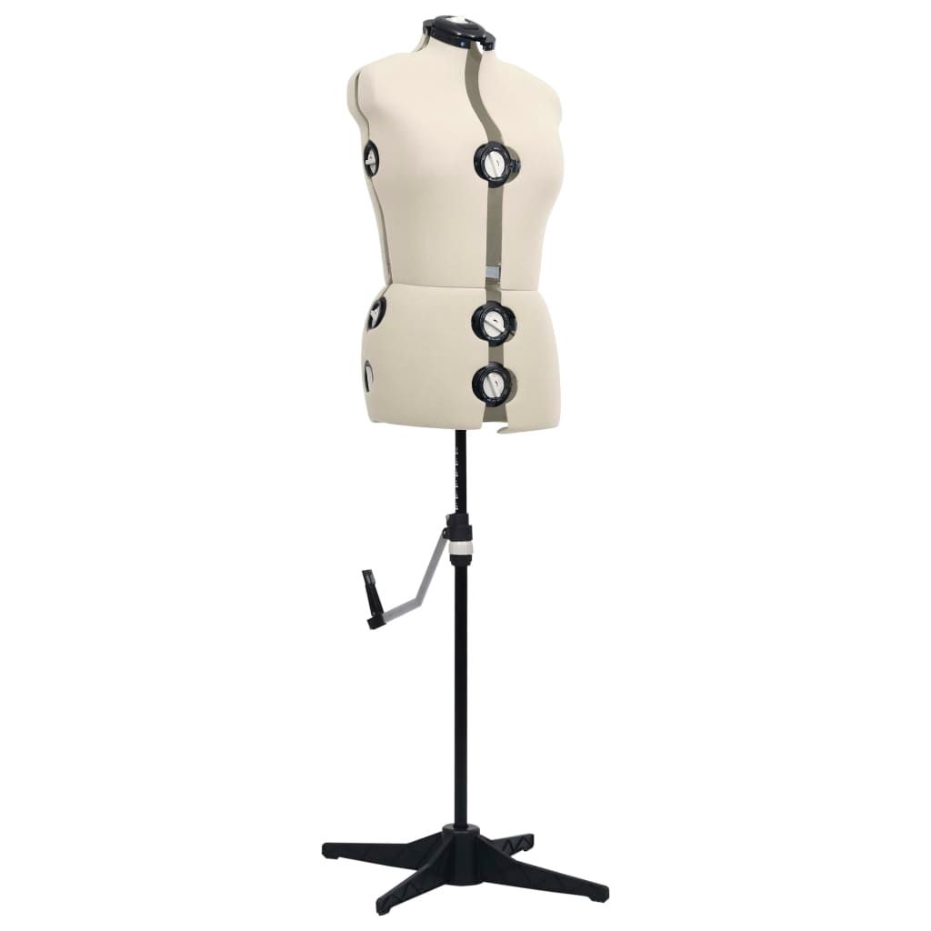 Manichino Femminile Regolabile Crema Taglia M 40-46 vidaXL