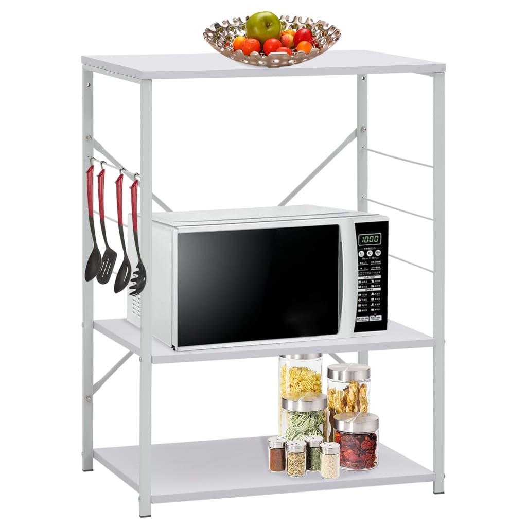 Mobile per Microonde Bianco 60x39,6x79,5 cm Legno Multistrato vidaXL