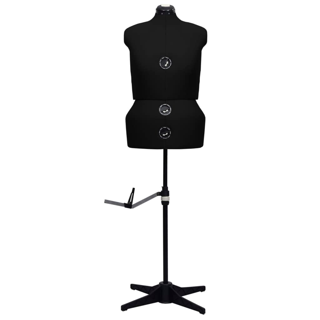 Manichino Femminile Regolabile Nero Taglia L 44-50 vidaXL