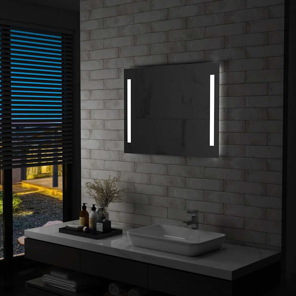 Specchio da Parete a LED per Bagno 80x60 cm vidaXL