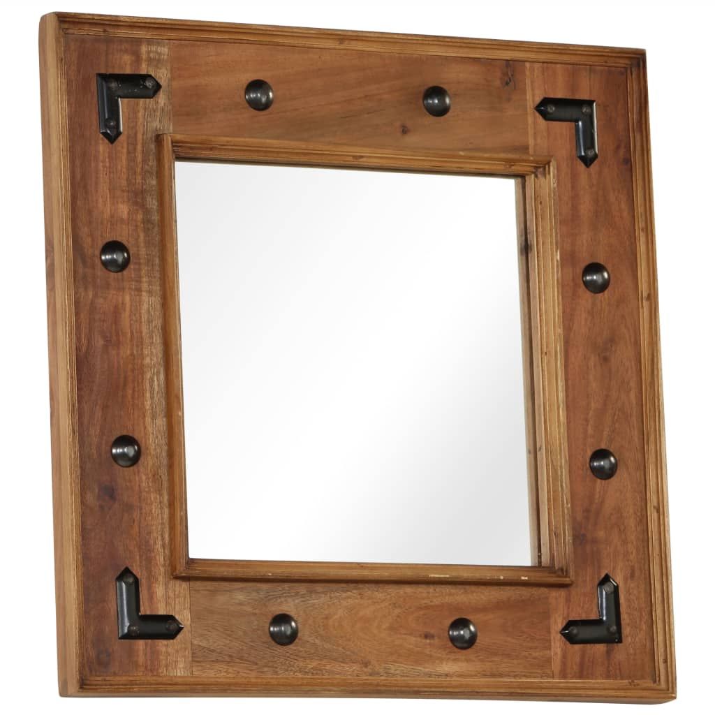 Specchio in Legno Massello di Acacia 50x50 cm vidaXL