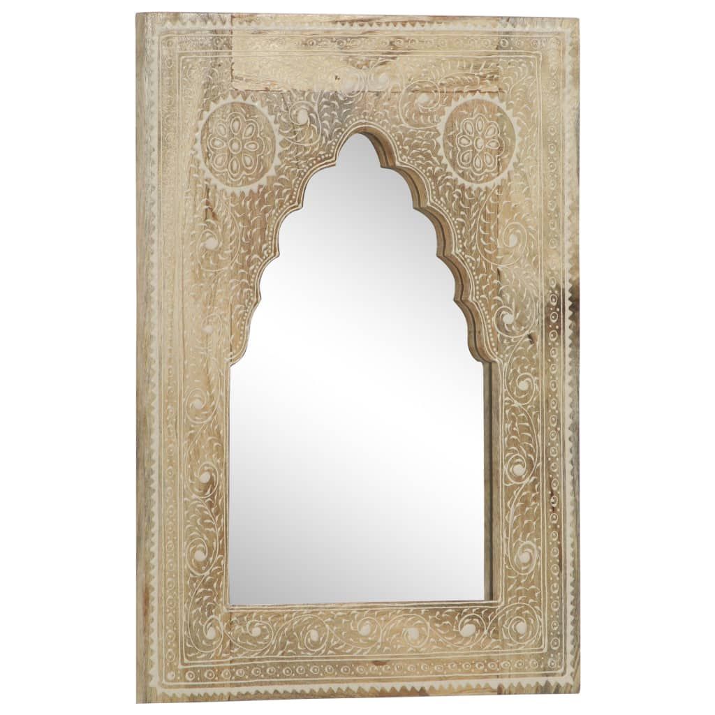 Specchio Dipinto a Mano 40x55 cm in Legno Massello di Mango vidaXL