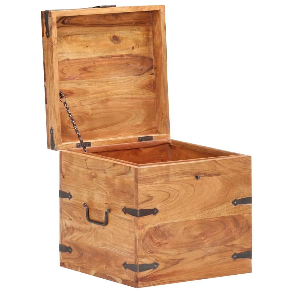 Baule 40x40x40 cm in Legno Massello di Acacia vidaXL