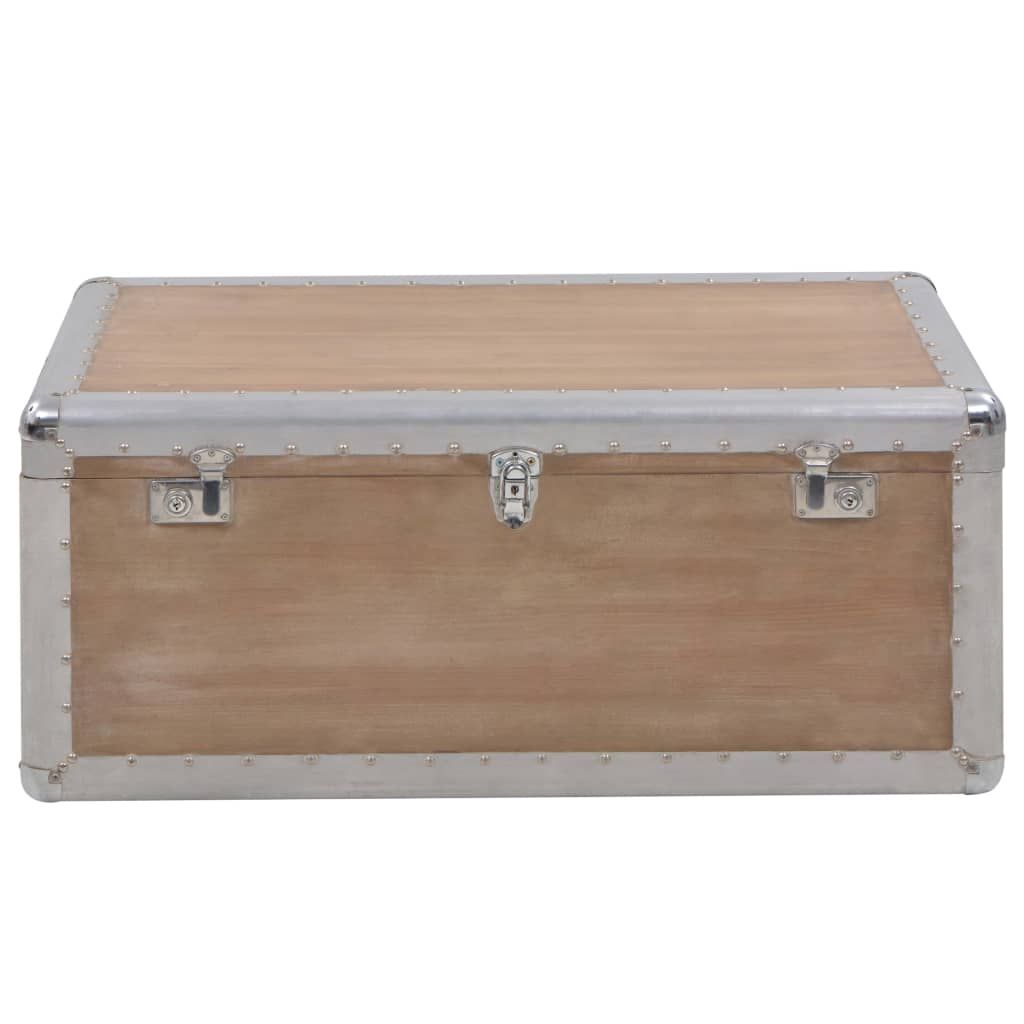 Baule Portaoggetti in Massello di Abete 91x52x40cm Marrone vidaXL