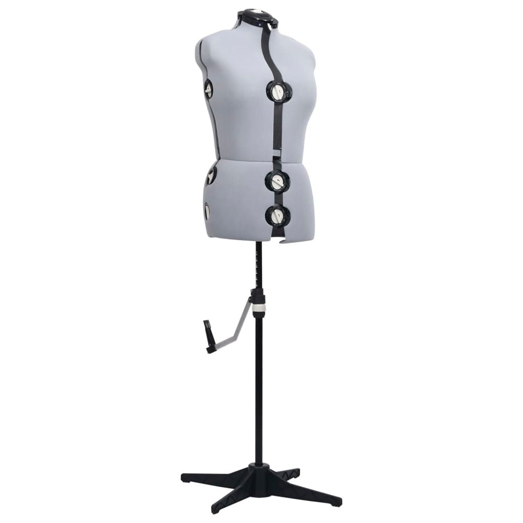 Manichino Femminile Regolabile Grigio Taglia M 40-46 vidaXL