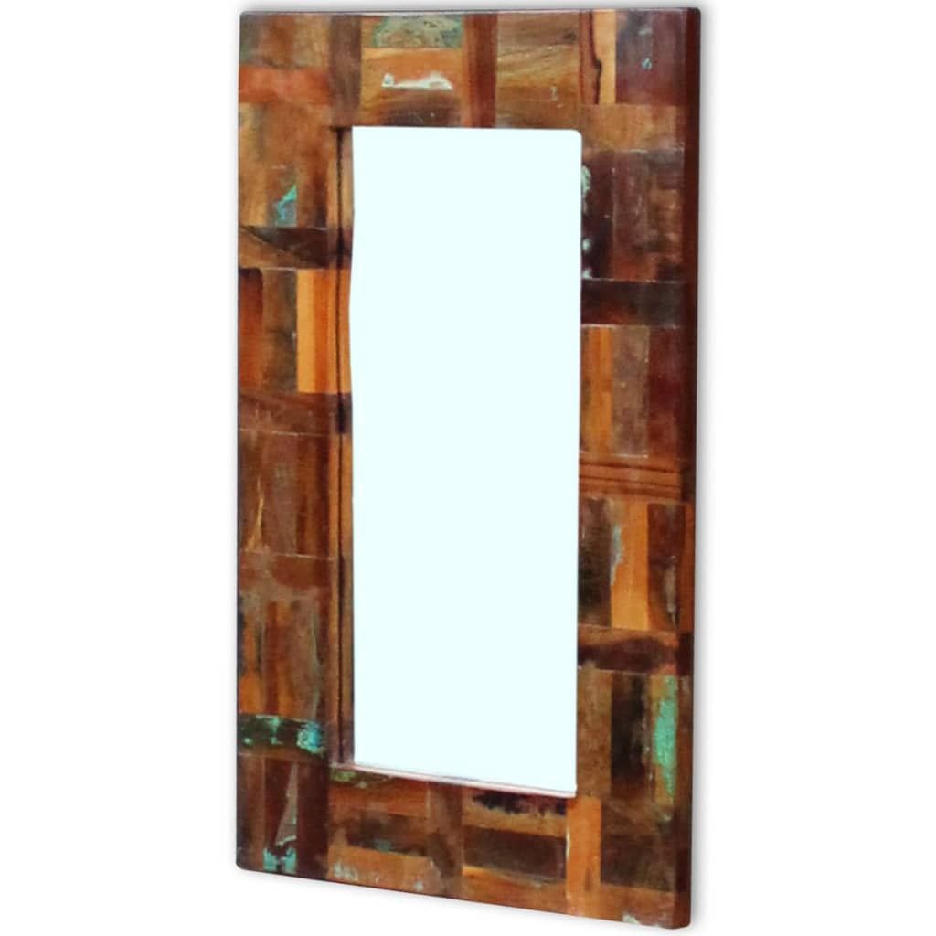 Specchio in Legno Massello di Recupero 80x50 cm vidaXL