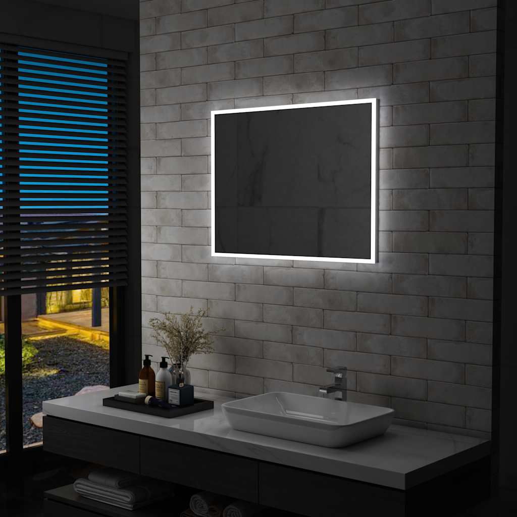 Specchio da Parete a LED per Bagno 80x60 cm vidaXL
