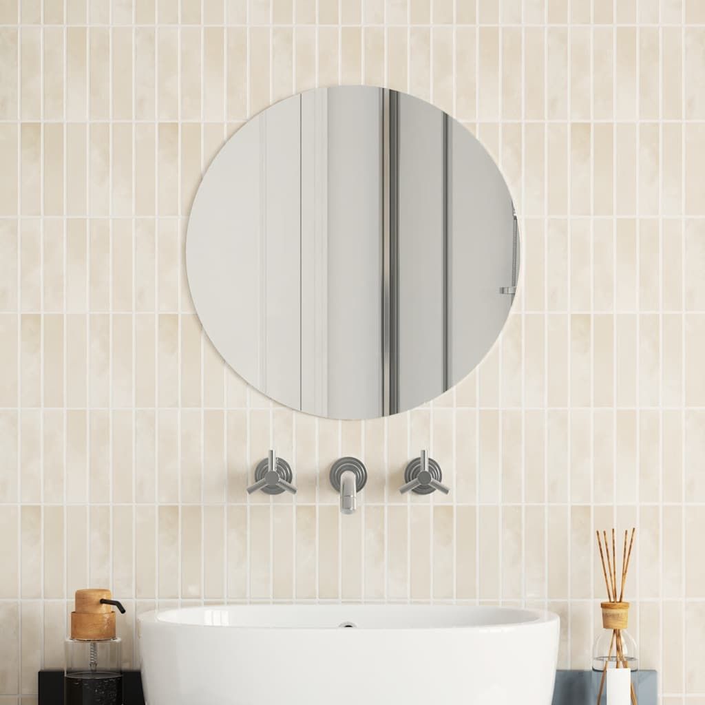 Specchio da Parete 50 cm in Vetro Circolare vidaXL