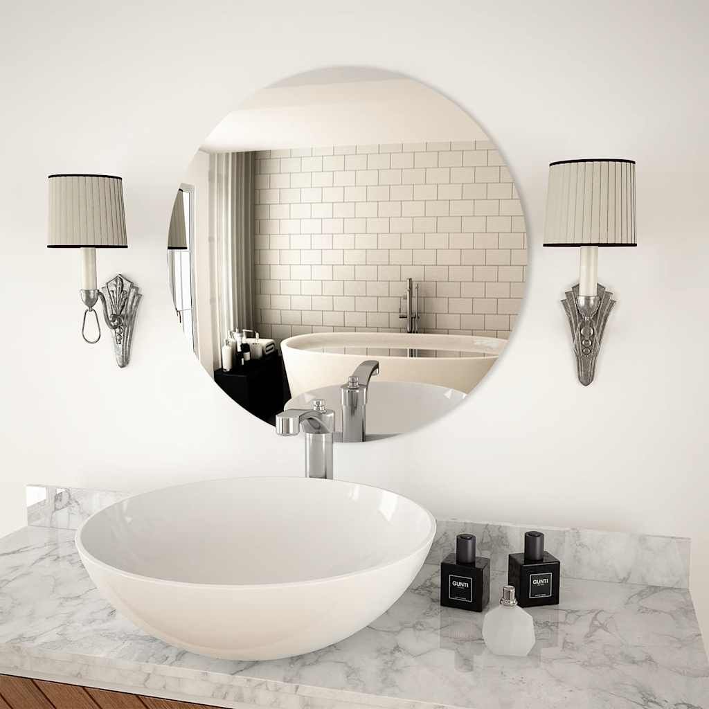 Specchio da Parete 60 cm in Vetro Circolare vidaXL