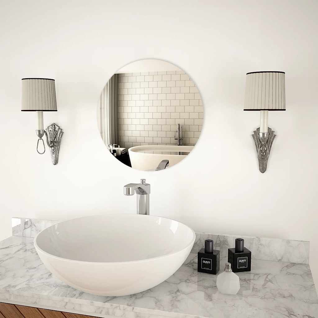 Specchio da Parete 40 cm in Vetro Circolare vidaXL