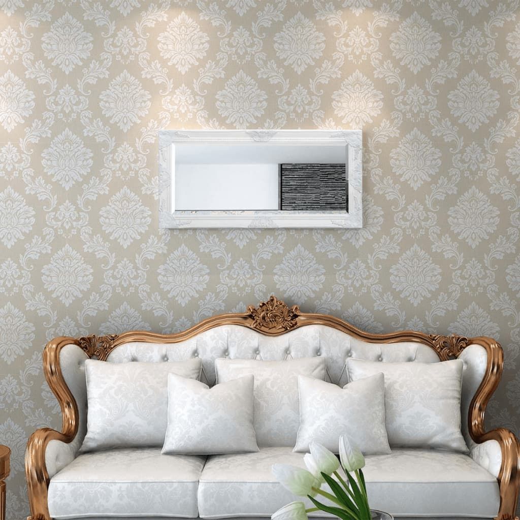 Specchio da Parete Stile Barocco 100x50 cm Bianco vidaXL