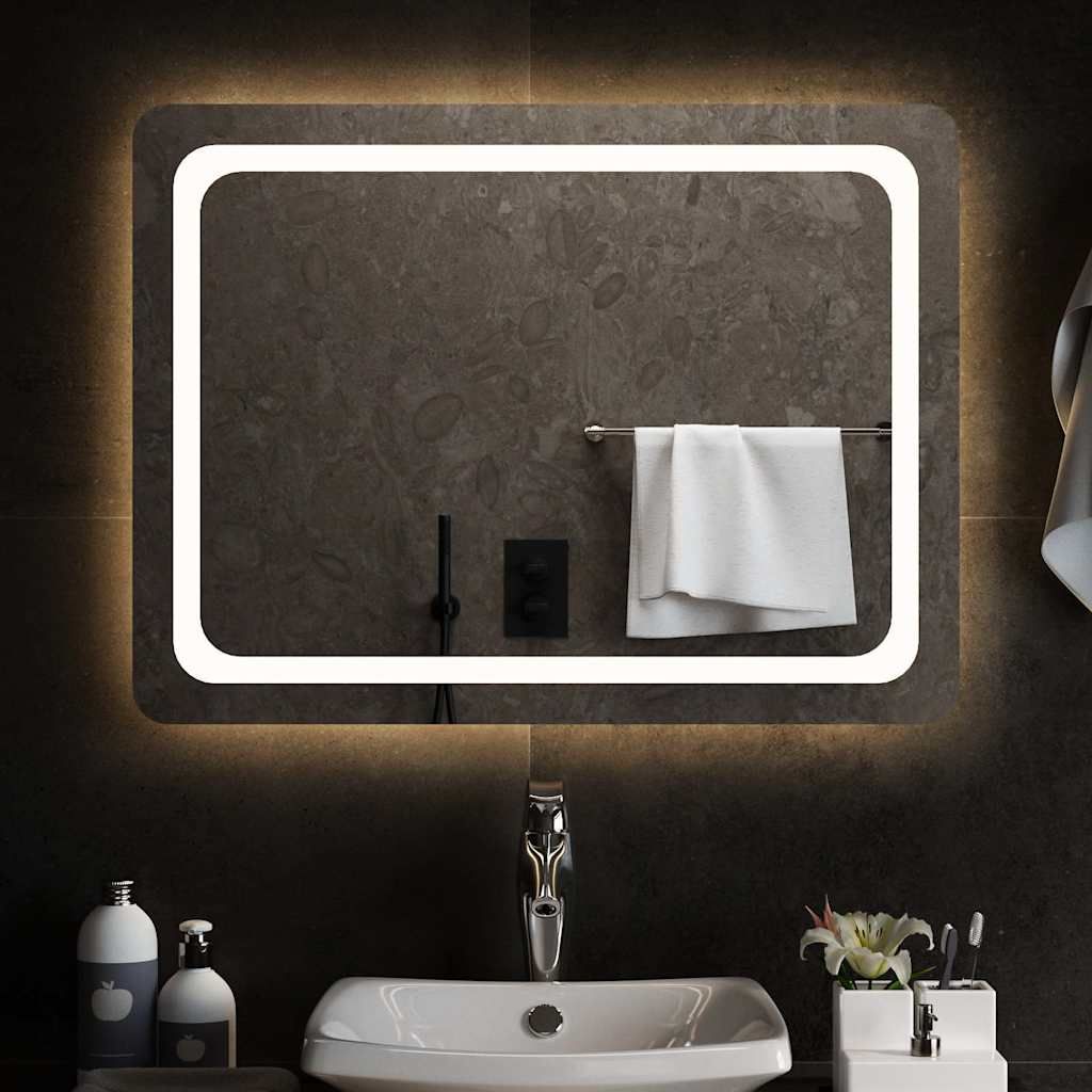 Specchio da Bagno con Luci LED 80x60 cm vidaXL