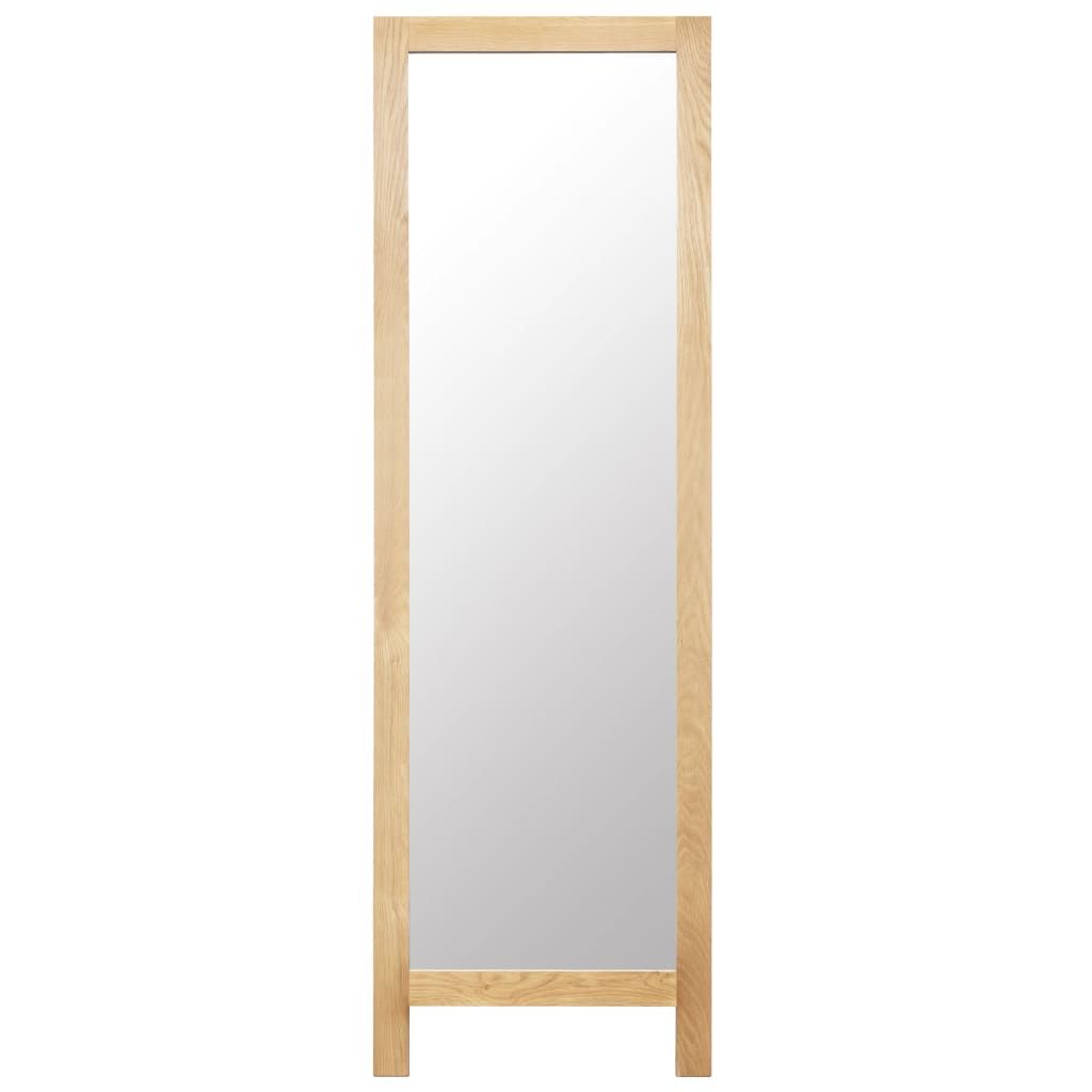 Specchio da Terra 48x46,5x150 cm in Legno Massello di Rovere vidaXL