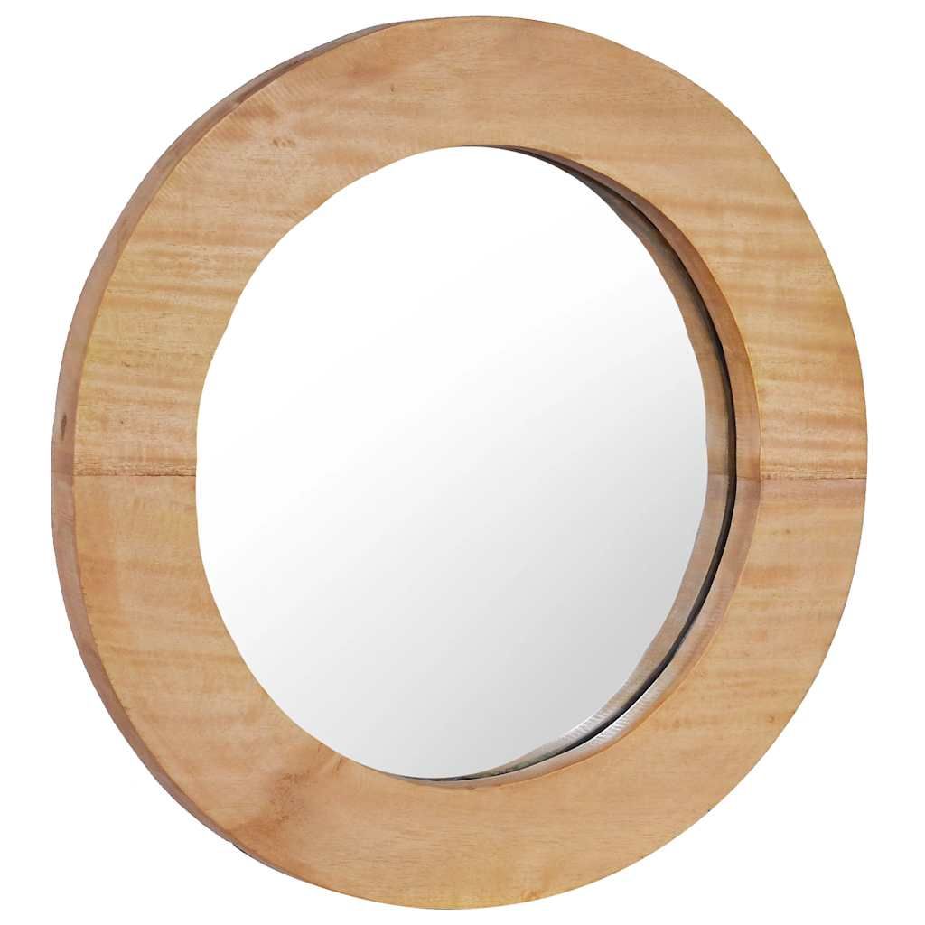 Specchio da Parete 40 cm in Legno di Teak Rotondo vidaXL