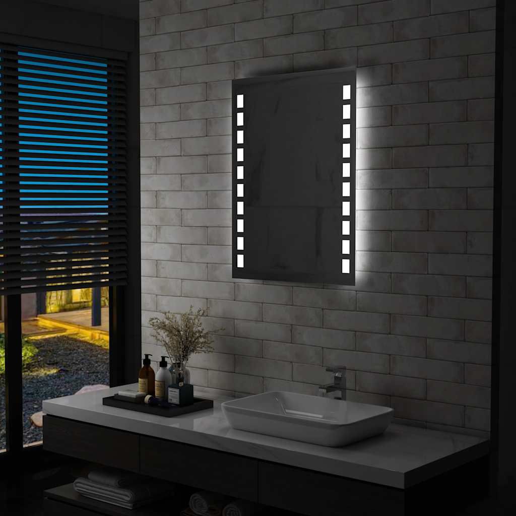 Specchio da Parete a LED per Bagno 60x80 cm vidaXL