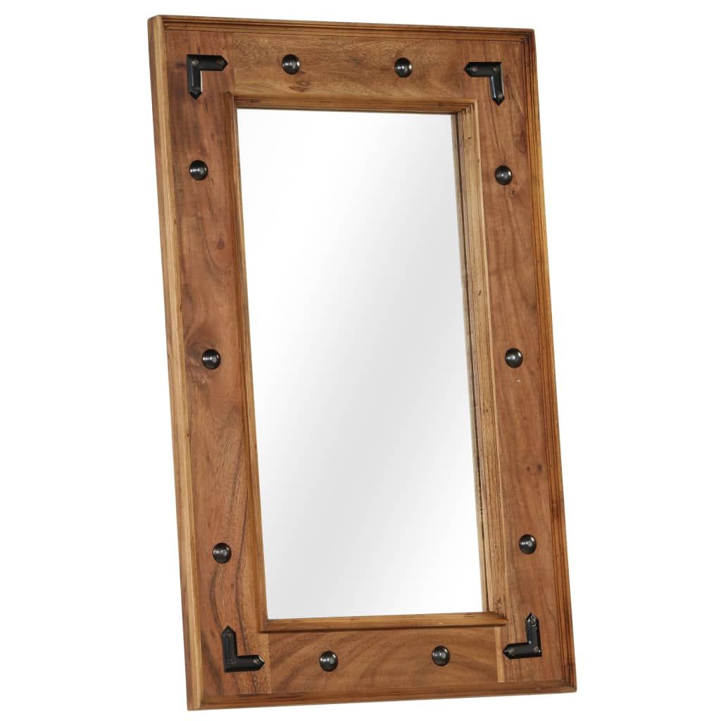 Specchio in Legno Massello di Acacia 50x80 cm vidaXL
