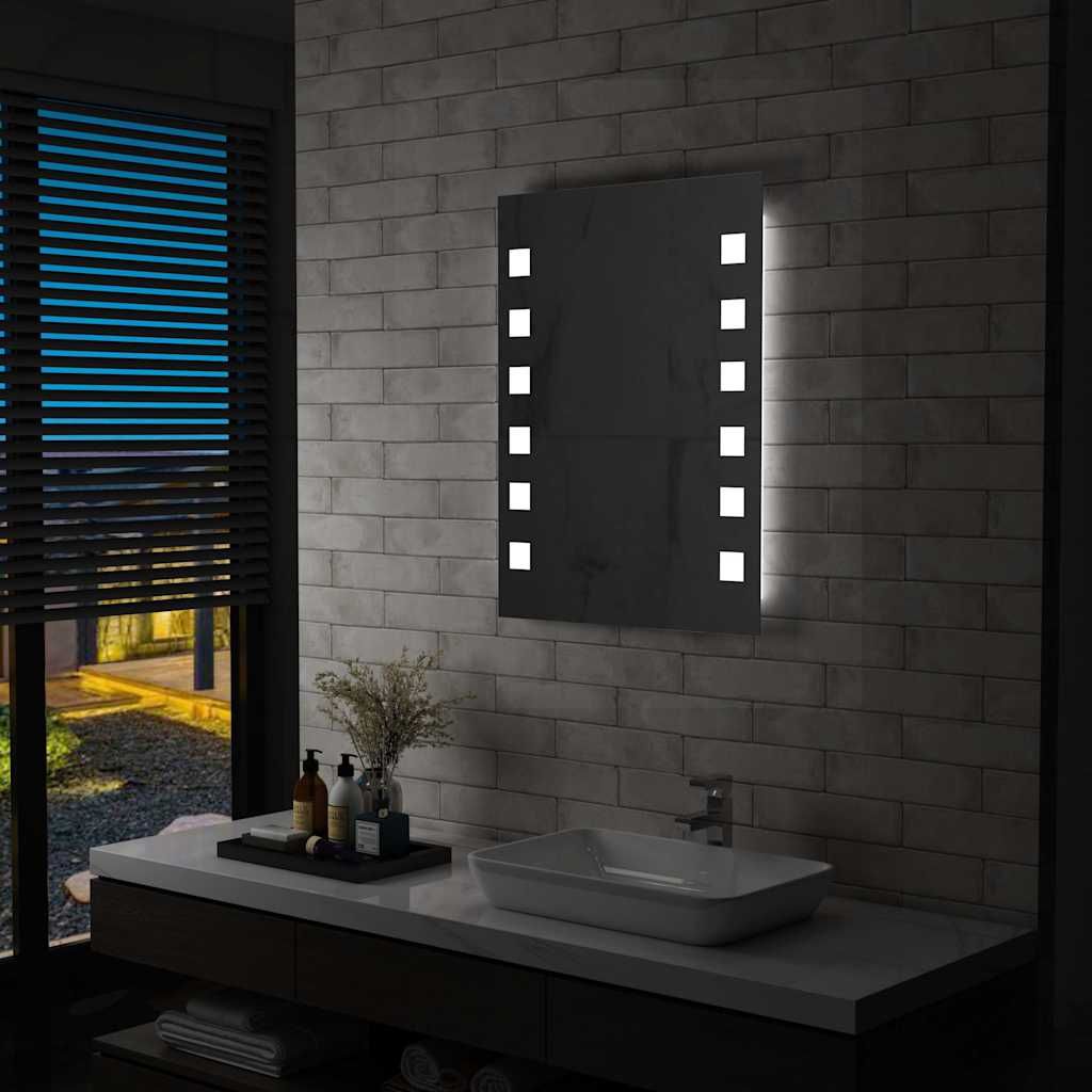 Specchio da Parete a LED per Bagno 60x80 cm vidaXL