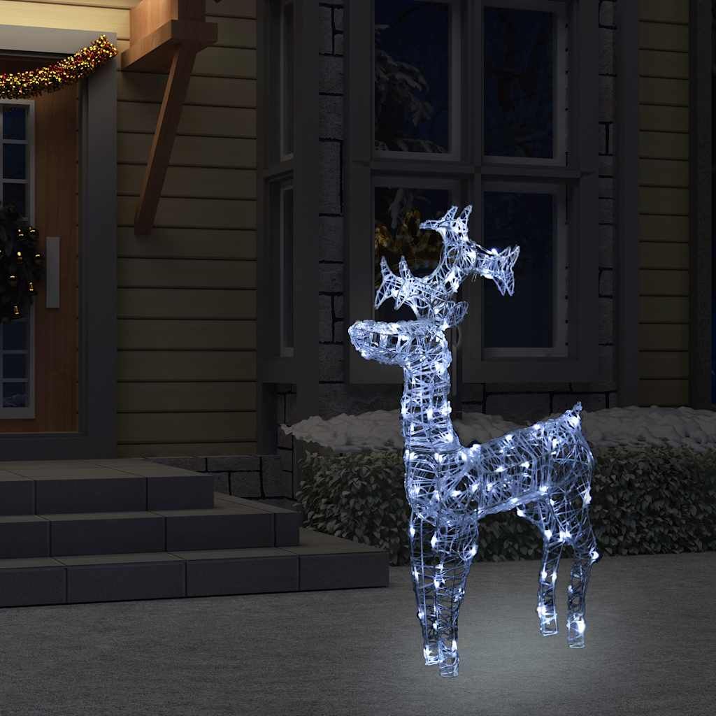 Decorazione Natalizia Renna 90 LED 60x16x100 cm in Acrilico vidaXL
