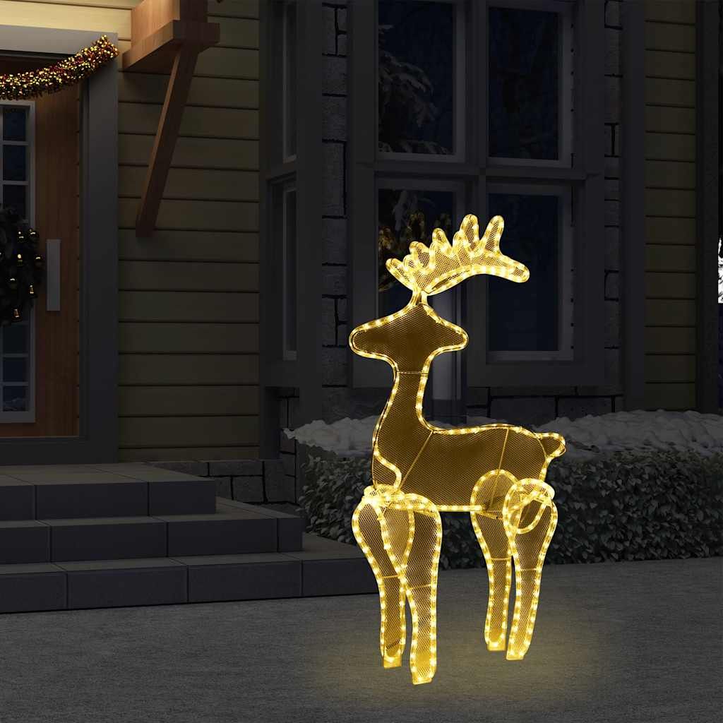 Decorazione Natalizia Renna in Rete con 306 LED 60x24x89 cm vidaXL