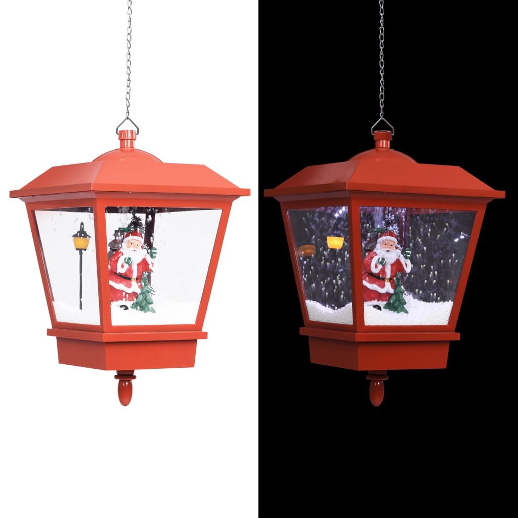 Lampada Natalizia Sospesa LED e Babbo Natale Rossa 27x27x45 cm vidaXL