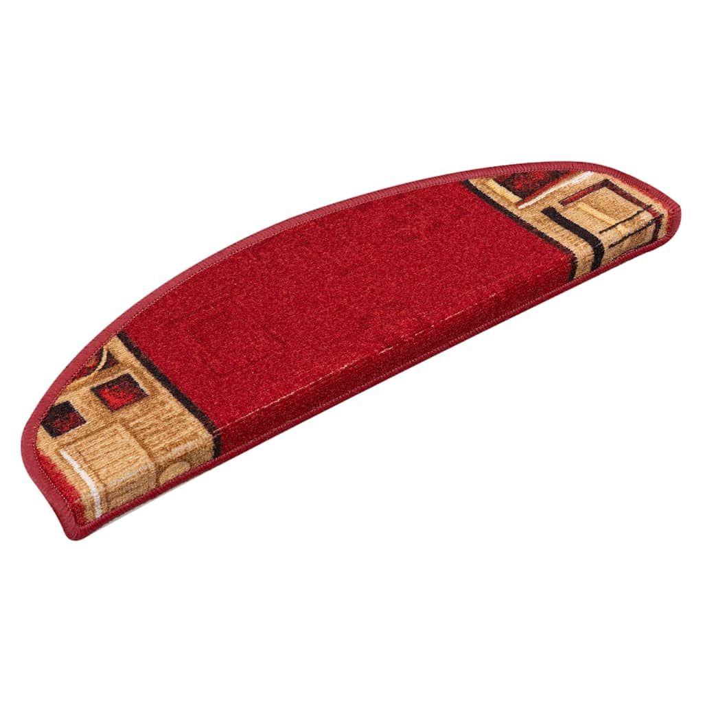 Tappetini per Scale Autoadesivi 10 pz 65x21x4 cm Rossi vidaXL