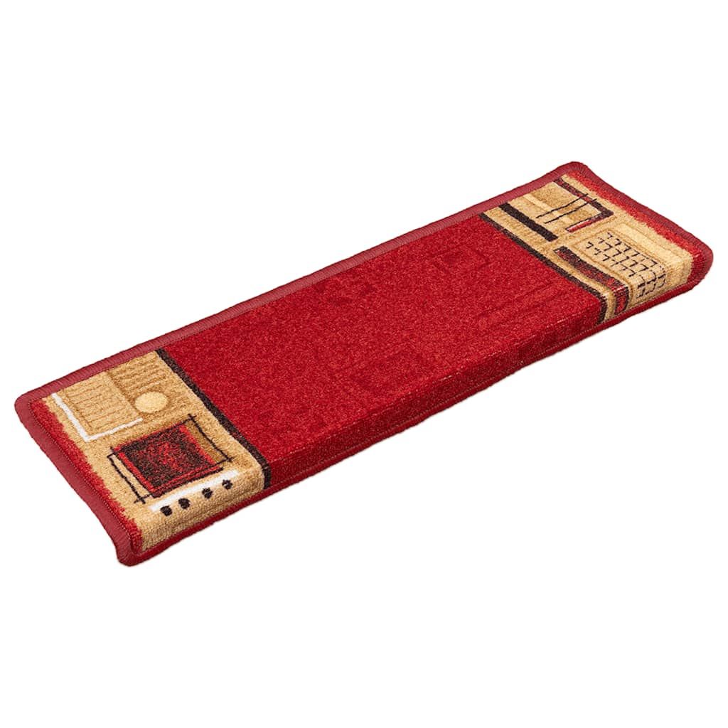 Tappetini per Scale Autoadesivi 5pz 65x21x4 cm Rossi vidaXL