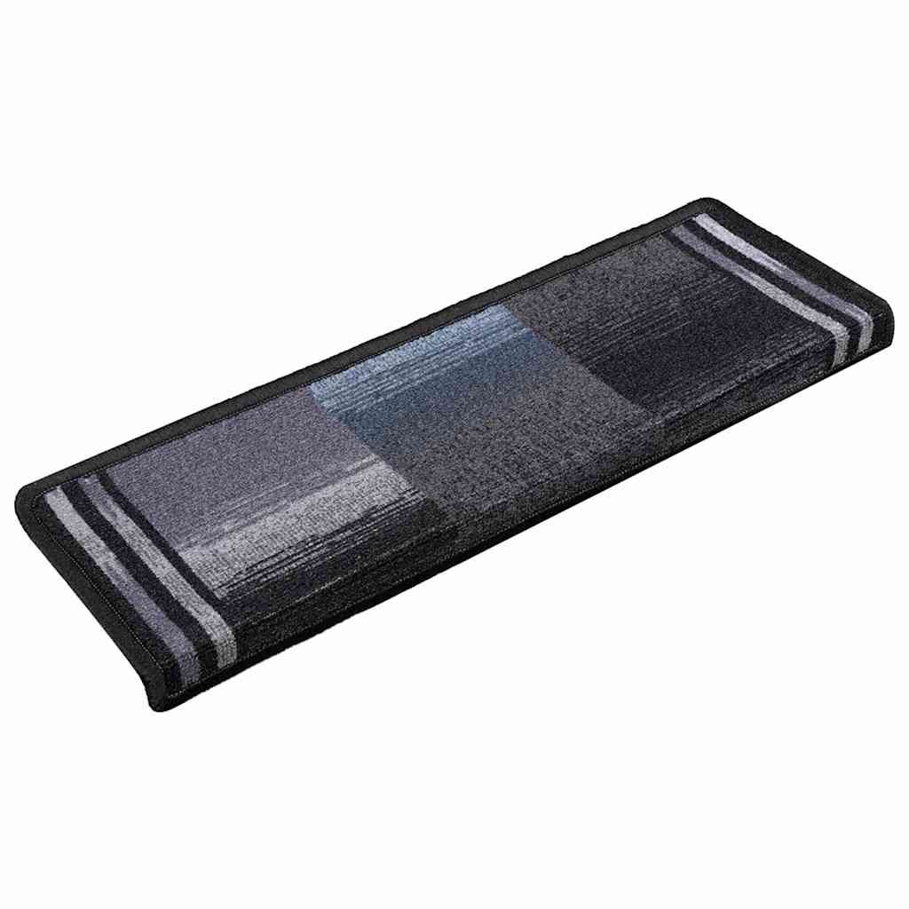 Tappetini per Scale Autoadesivi 10 pz 65x21x4 cm Nero e Grigio vidaXL
