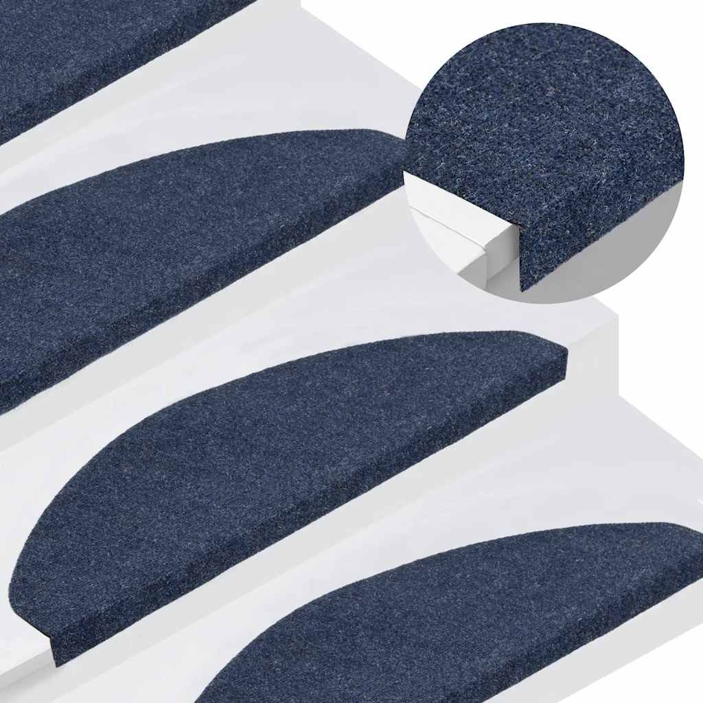 Tappetini Autoadesivi per Scale 15 pz 65x22,5x3,5 cm Blu vidaXL