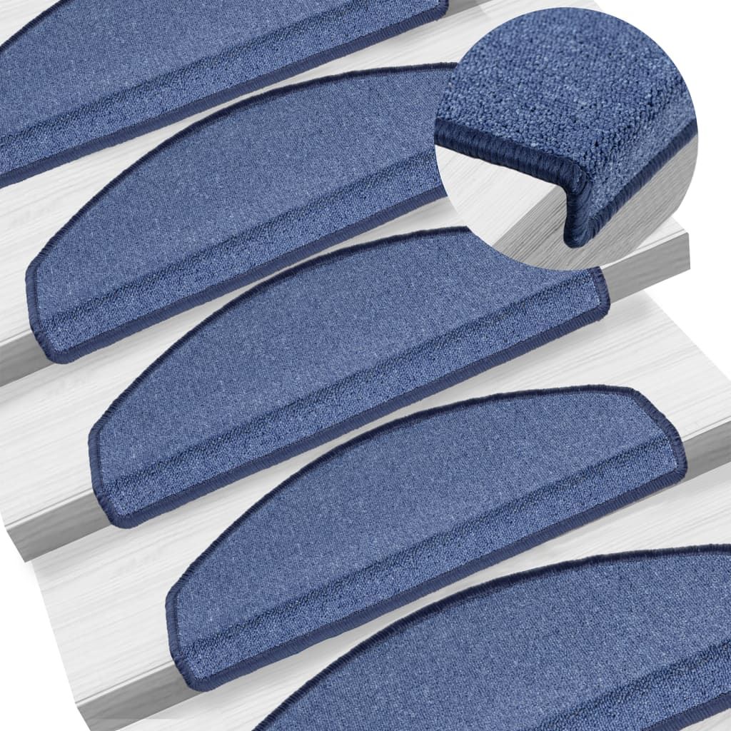 Tappetini per Scale 15 pz Blu 65x24x4 cm vidaXL