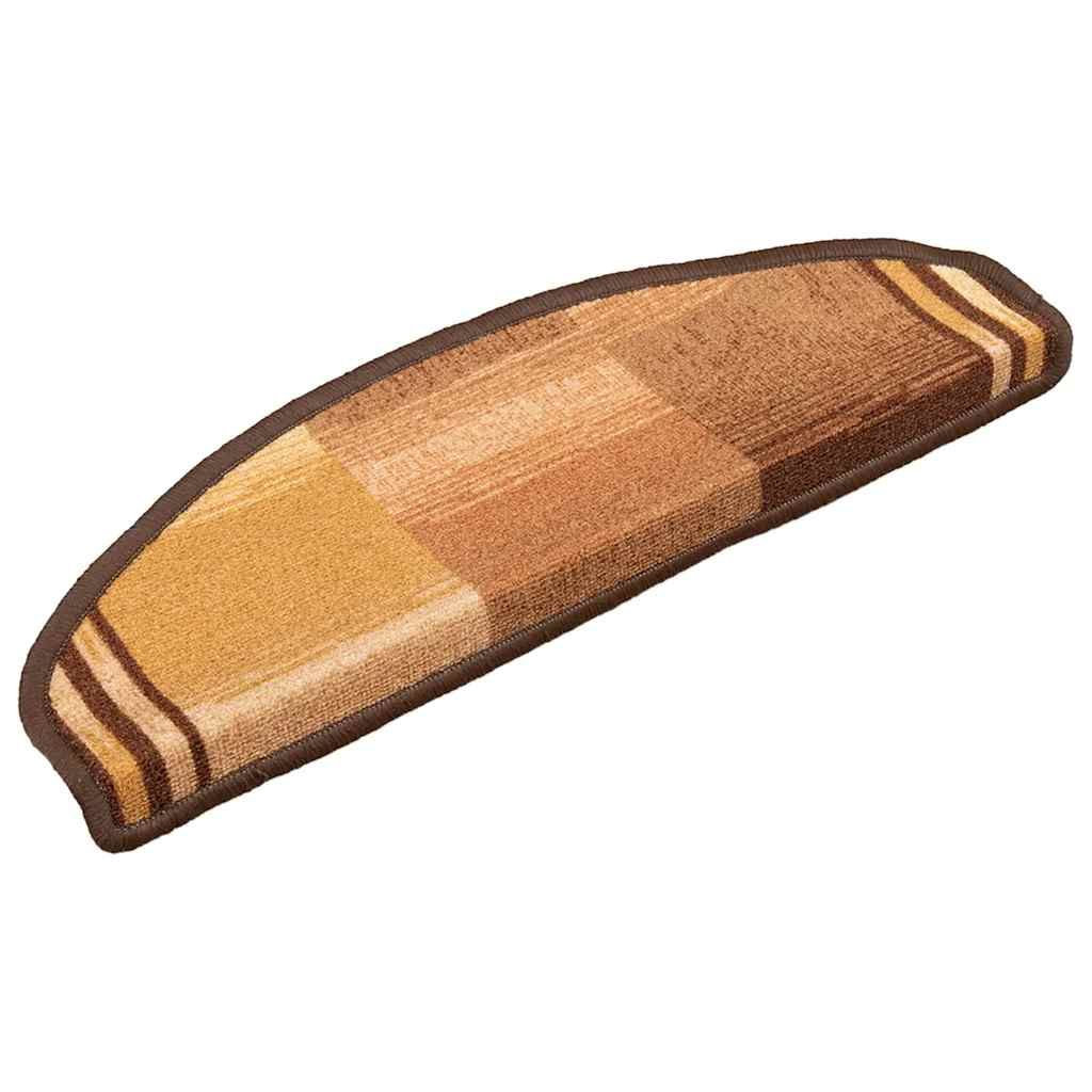 Tappetini per Scale Autoadesivi 10pz 65x21x4 cm Marroni vidaXL