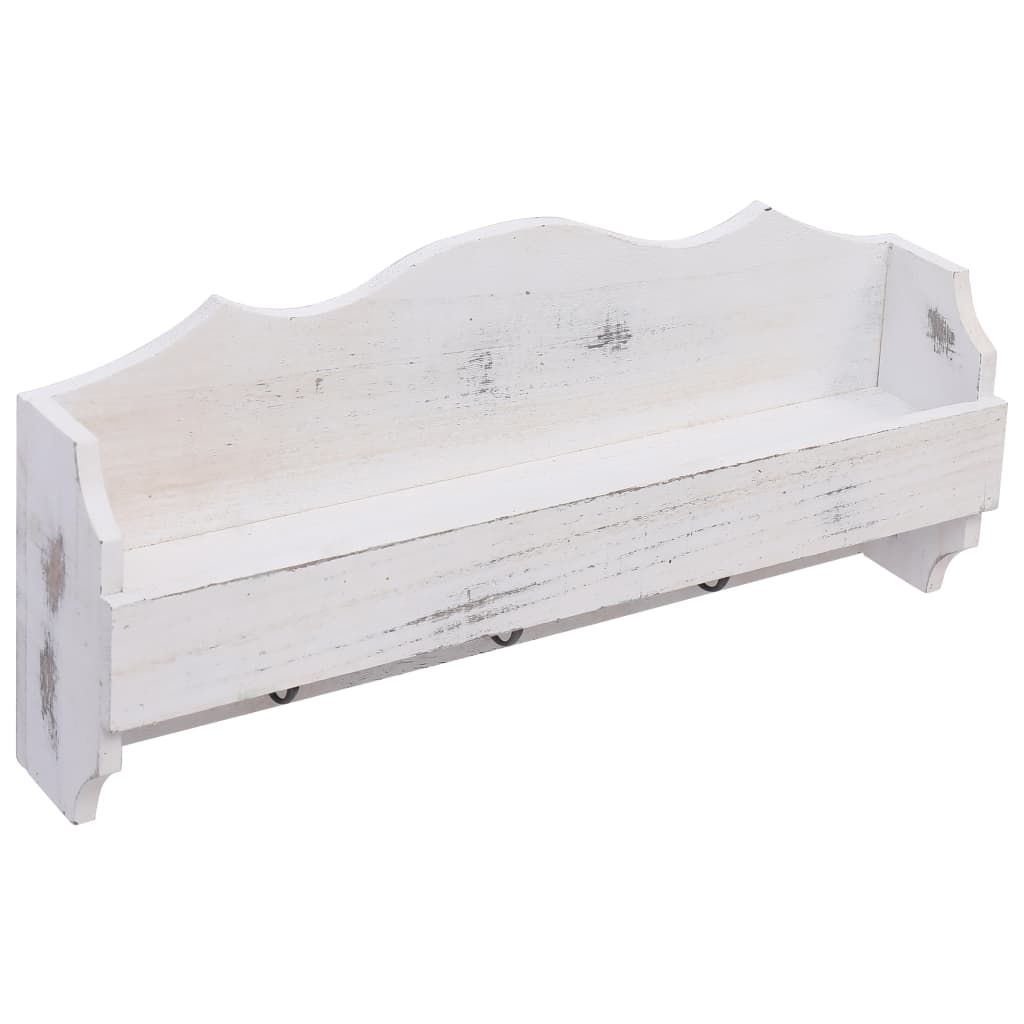 Appendiabiti a Muro Bianco 50x10x23 cm in Legno vidaXL