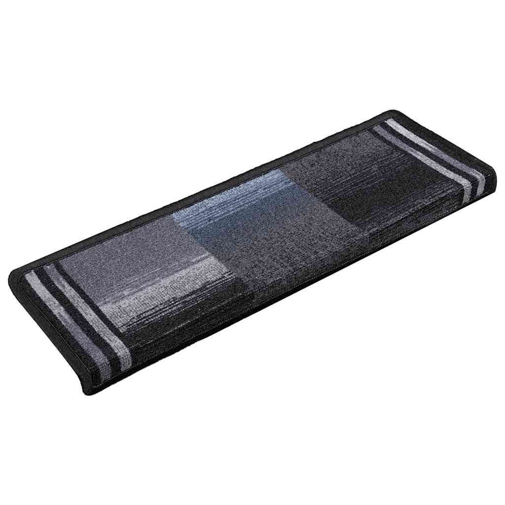 Tappetini per Scale Autoadesivi 5 pz 65x21x4 cm Nero e Grigio vidaXL