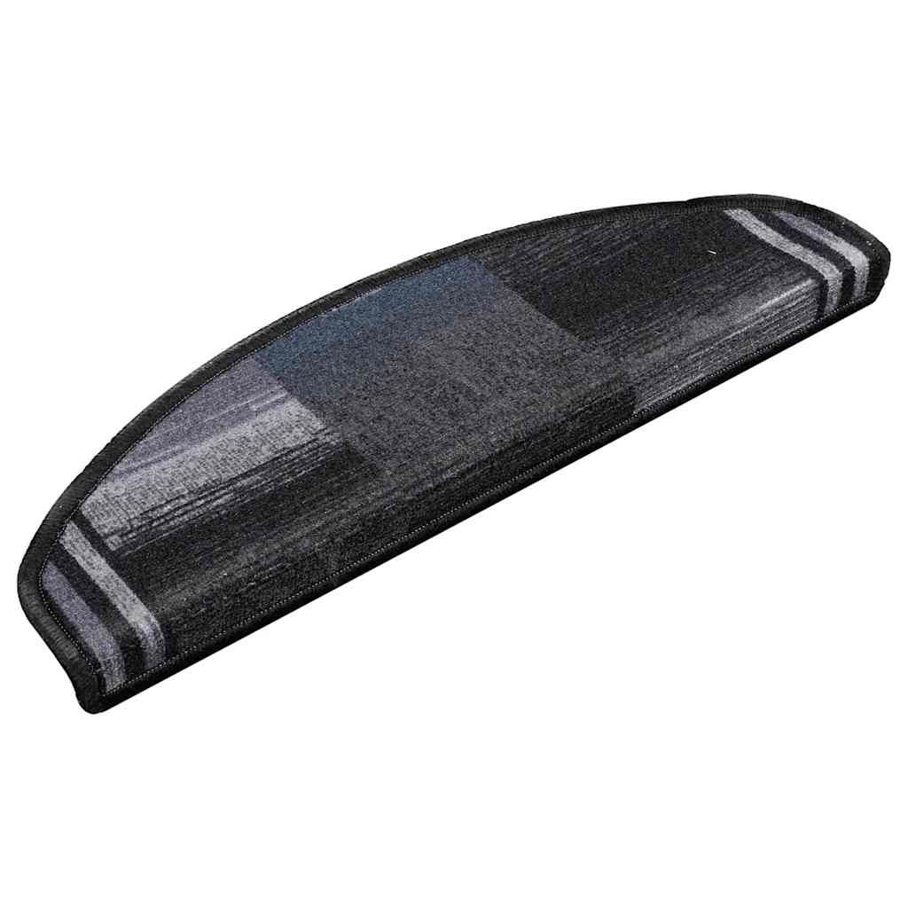 Tappetini per Scale Autoadesivi 10 pz 65x21x4 cm Nero e Grigio vidaXL